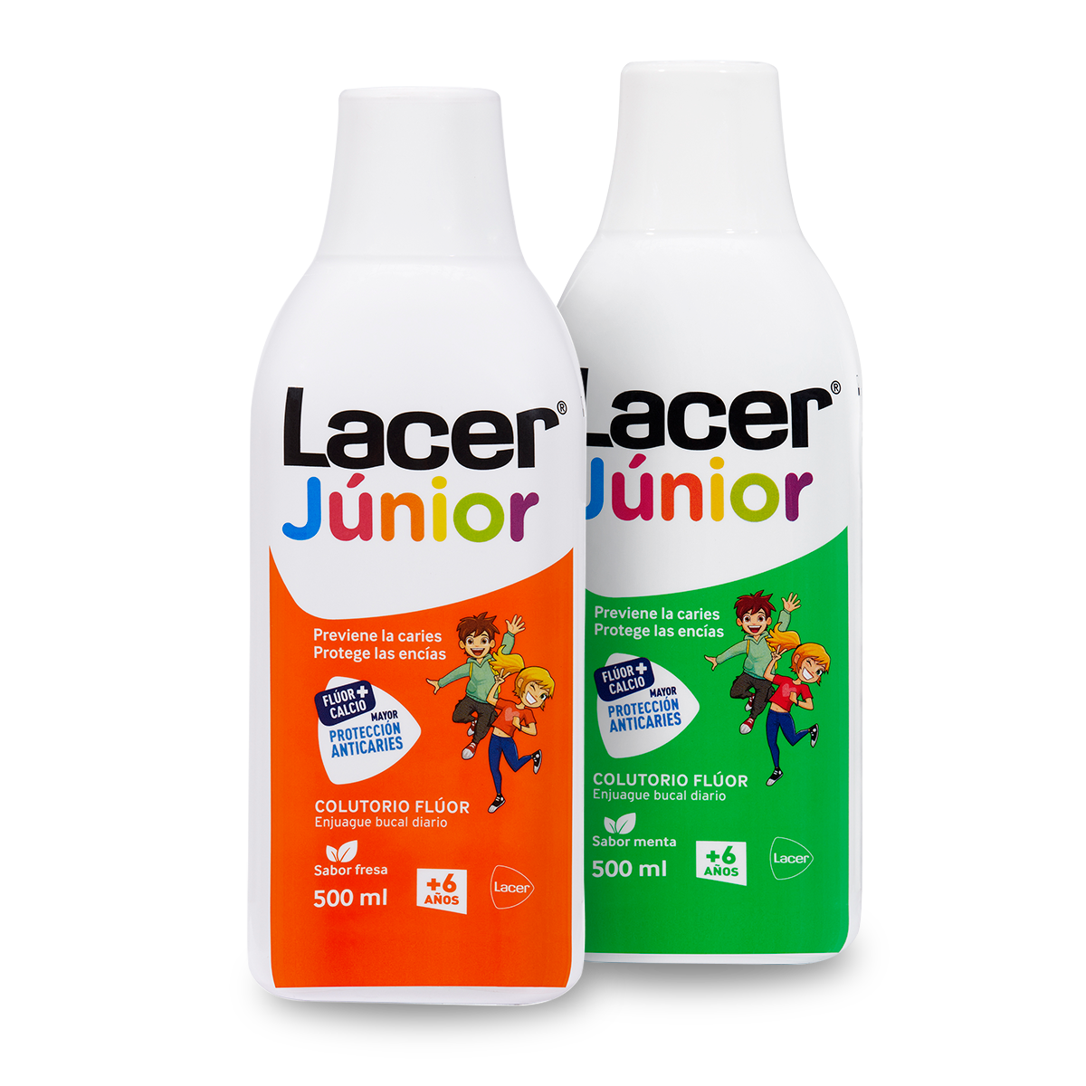 Fluor Lacer Junior enjuague bucal de uso diario 1 envase 500ml